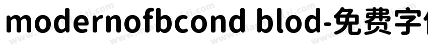 modernofbcond blod字体转换